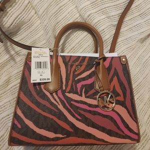 MUST GO!!!! MAKE AN OFFER! Michael Kors Brown Red Pink Purse Rare Find!!!